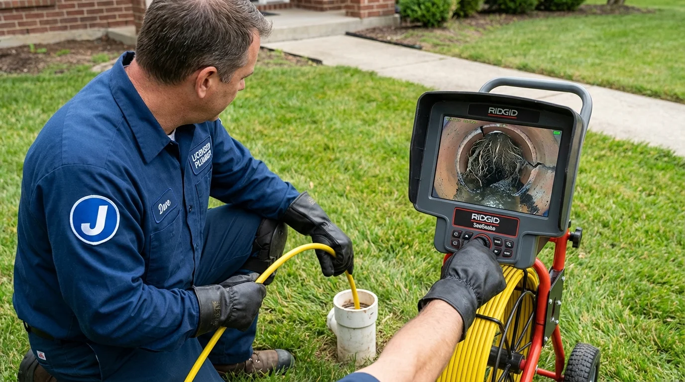 Sewer camera inspection being performed by Johns Plumbing LLC in Bonita